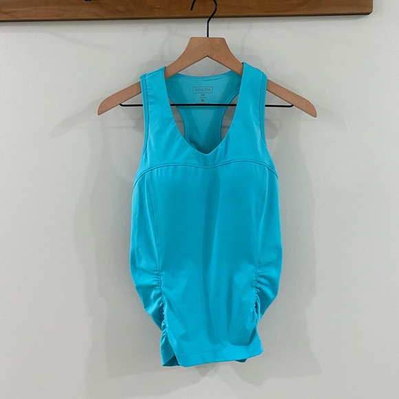 Athleta Ruched Tankini Bathing Suit Top Size 36B - Picture 1 of 7